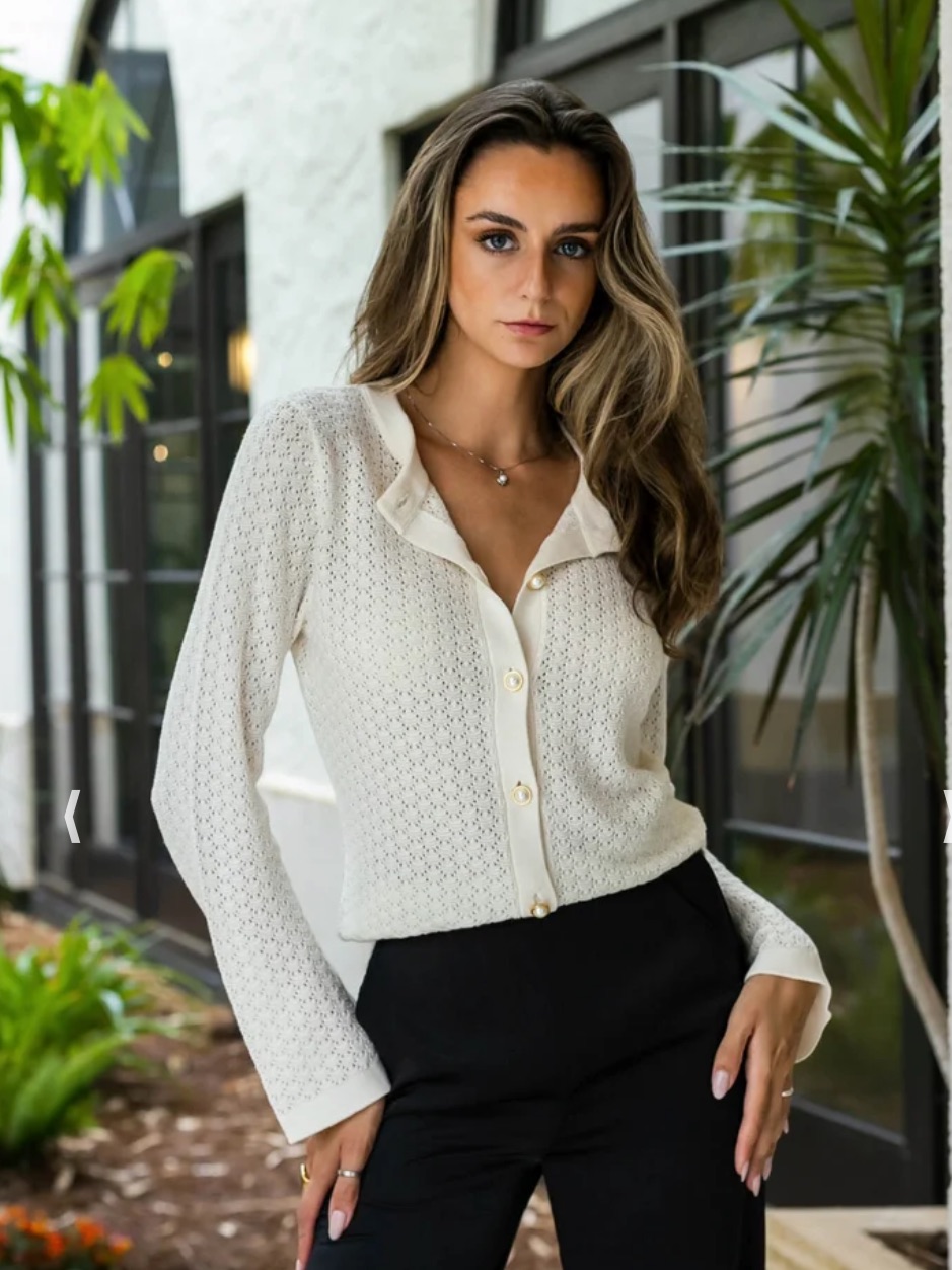 Shelly Silk & Cashmere Cardigan In White — image 2 of 7
